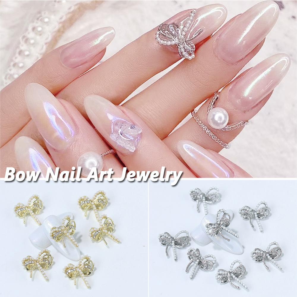 [Hàng mới về] Phụ kiện trang sức trang trí móng tay hình nơ bướm 3D