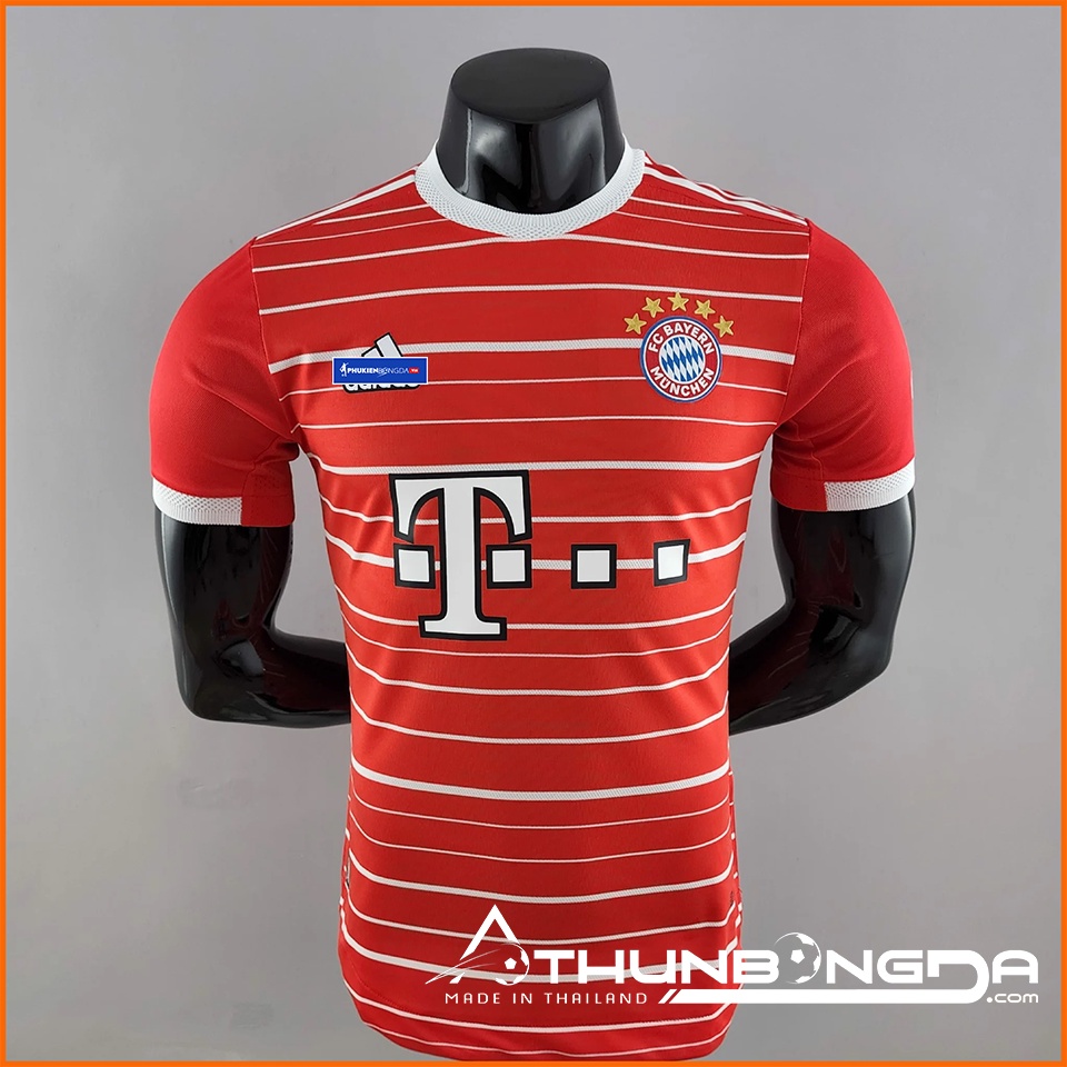 Áo Bayern Munich đỏ sân nhà 2022/2023, 2022/23 bản PLAYER Issue BODY fit cao cấp Thái Lan