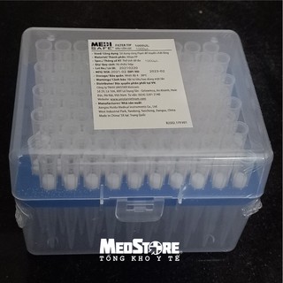 Đầu côn lọc 1000ul, 200ul, 100ul, 10ul đóng hộp tiệt trùng