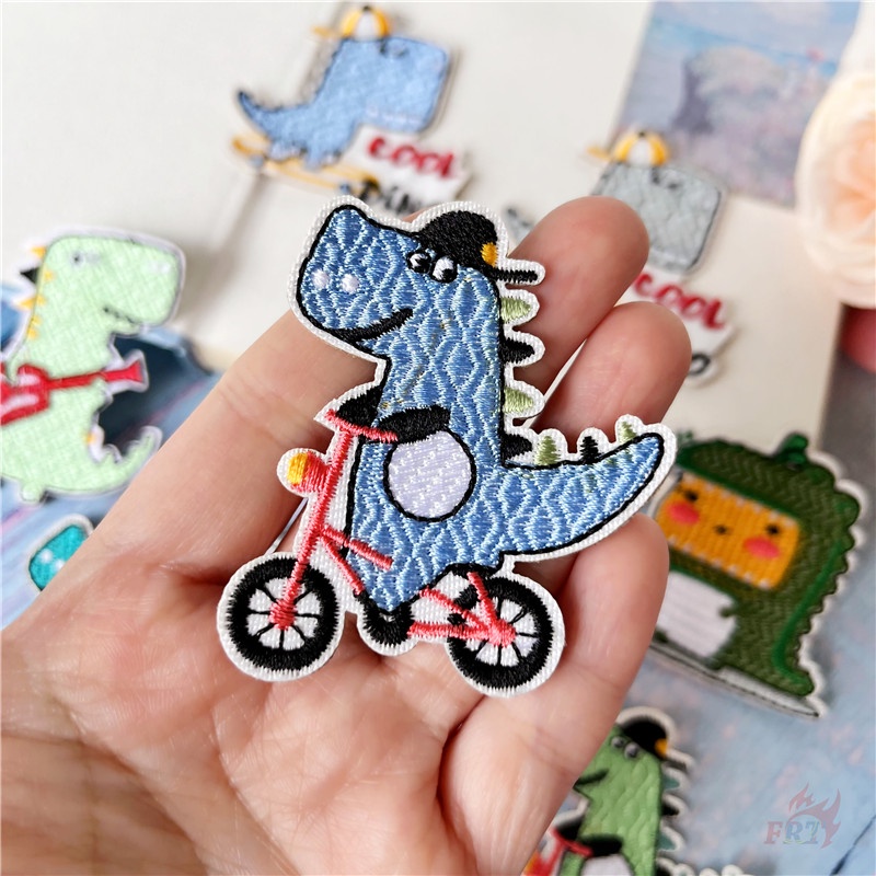 ☸ Ông tuyệt vời. Sticker Dán Hình Khủng Long Xinh Xắn Chất Lượng ☸ 1 Sticker Ủi Thêu Hình Khủng Long Hoạt Hình