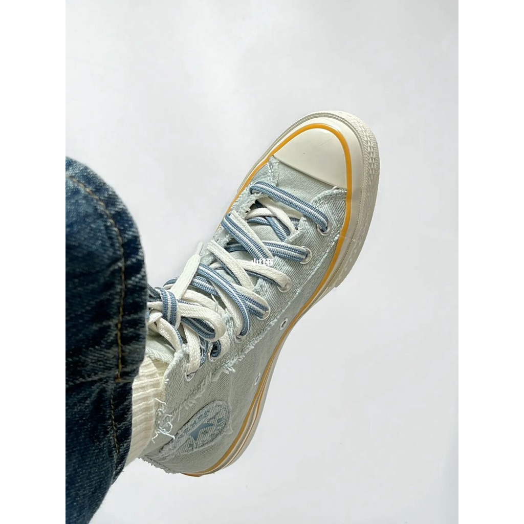 Giày Thể Thao Cổ Cao Vải Denim Converse Unisex Thời Trang Cao Cấp 1555
