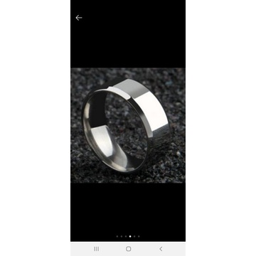 nhẫn trơn titanium thép