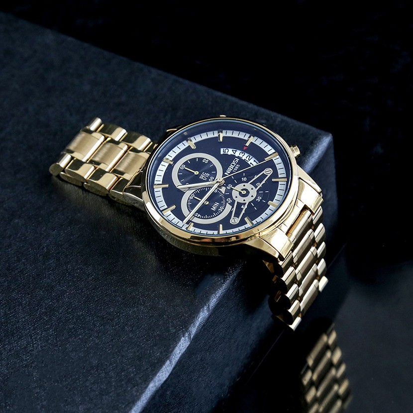 [Tặng vòng tay]Đồng hồ nam NIBOSI chính hãng NI2309-1.09 dây thép đúc đặc 6 kim