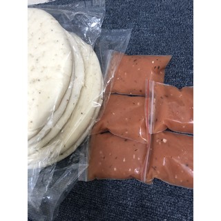 Combo 5 đế pizza 16cm kèm sốt và lá thơm