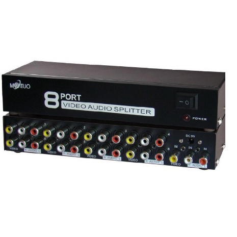 Bộ chia tín hiệu AV  1 ra 8 VIKI - AV chính hãng MT-VIKI MT-108AV, Splitter 1 in 8 out