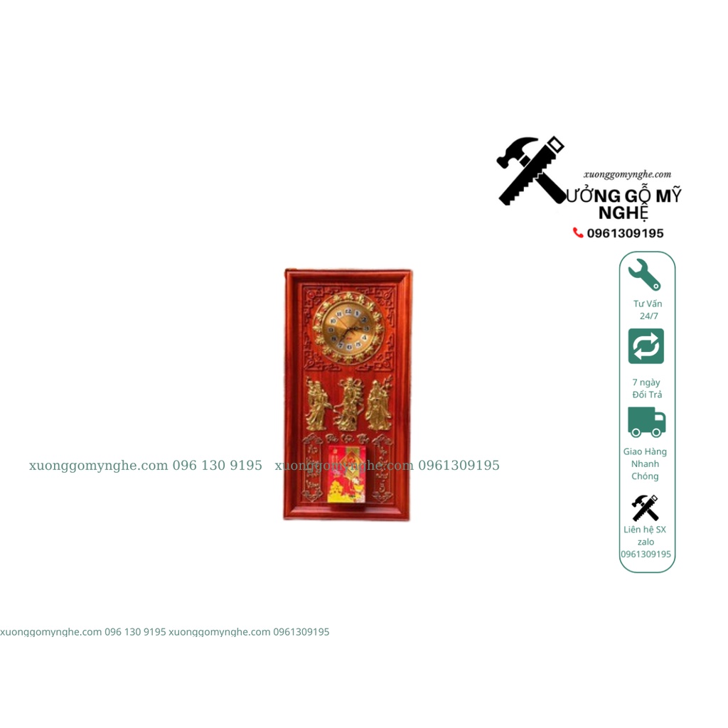 Đốc Lịch Đồng Hồ Gỗ Hương Nam Phi Cao Cấp Dùng 2 Trong 1