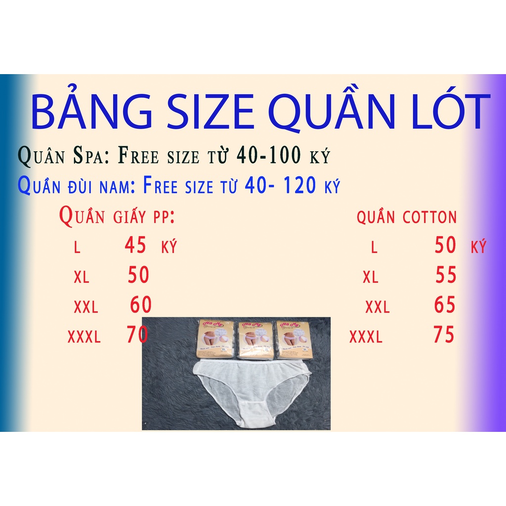Quần Lót Giấy SPA cao cấp | Giá 16.000đ  cho 10 quần | Hạ My Việt