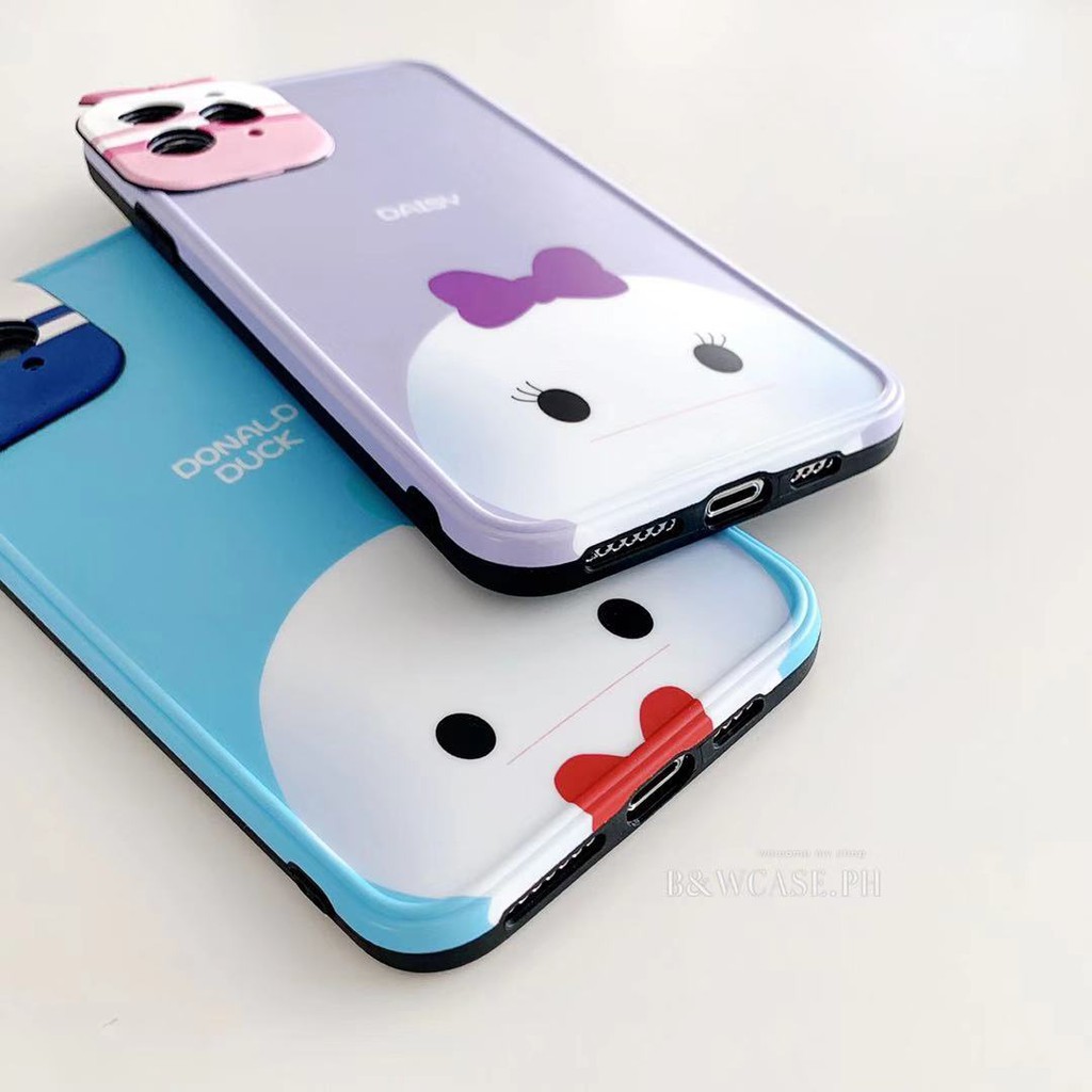 Cartoon Donald Duck Daisy Cute 3D Lens protection Phone Case For IPhone 12 11 Pro Max IX XS MAX iPhone 7 i8 Plus XR SE2020 Case Full soft cover