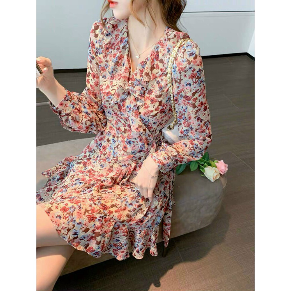 Đầm voan hoa phong cách vintage