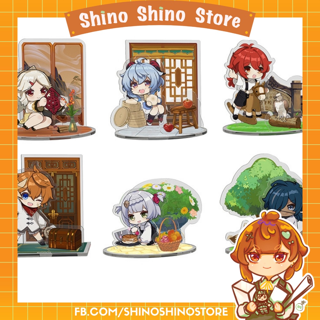 [có sẵn] standee acrylic chibi thời thơ ấu genshin impact chính hãng từ official shop