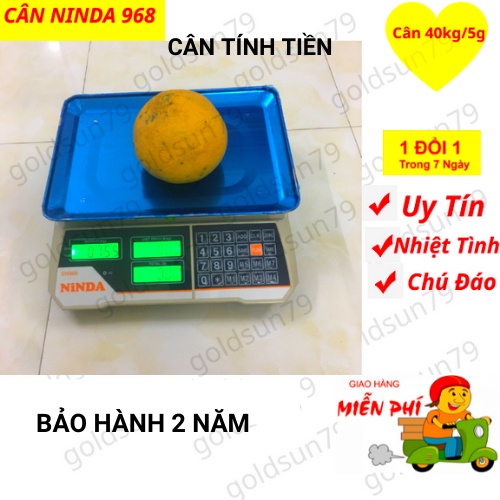 [ SN968 ] Cân điện tử tính tiền bán hàng siêu thị, tạp hóa,hoa quả NINDA-SN968 30Kg/5g màn hình hiển thị 2 mặt trước sau