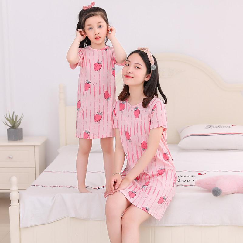 đồ ngủ Cotton Ngắn Tay Cho Mẹ Và Bé