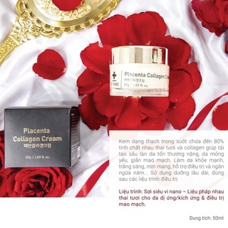 Kem thạch nhau thai collagen tươi placenta collagen cream