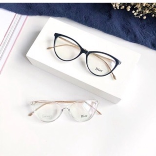 Gọng nhựa mắt mèo chân kim loại vàng 50295