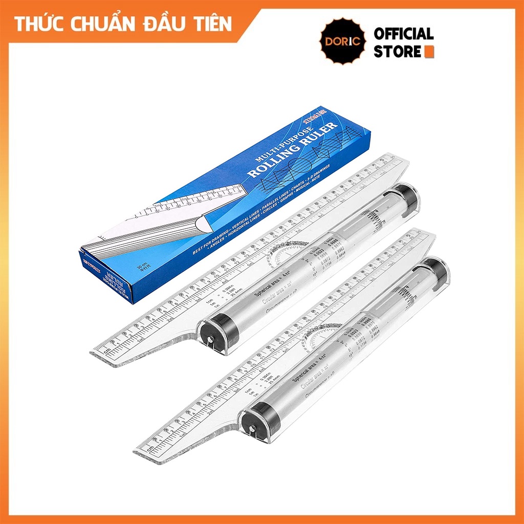 Thước kỹ thuật, thước lăn, rolling ruler đa năng (30cm, 20cm)