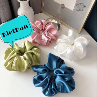 10 Dây Cột Tóc Vải Scrunchies Phi Bóng