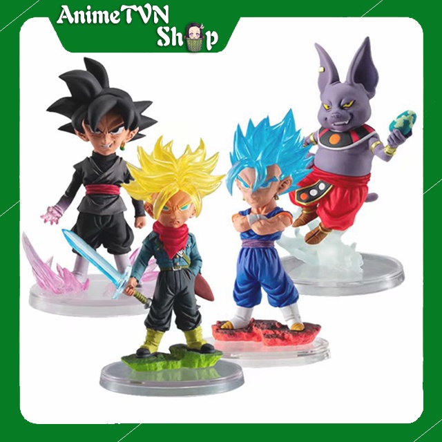 (Có lẻ) Mô hình nhựa mẫu nhỏ Anime Manga Dragon Ball - 7 viên ngọc rồng - Thần hủy diệt và Zeno (Loại 1)