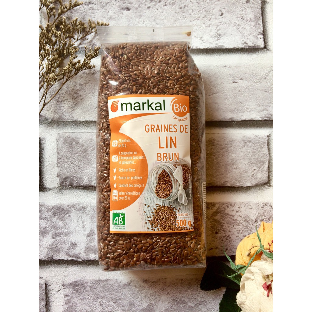 Hạt Lanh Nâu Hữu Cơ Markal Gói 500g