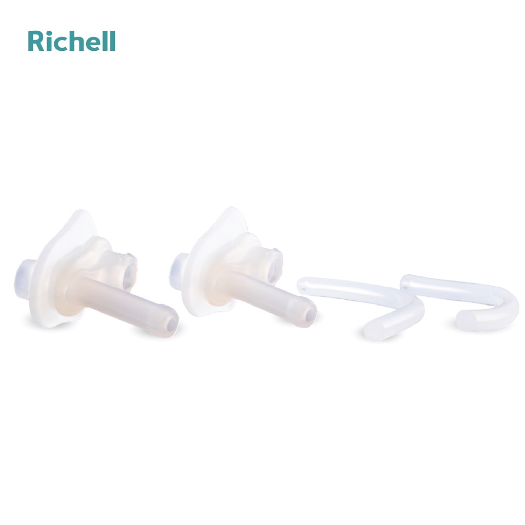 Bộ hai ống hút Richell S-2 chất liệu silicone mềm chịu nhiệt