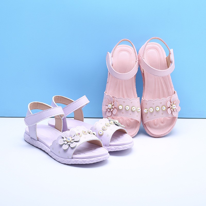 sandal bé gái size 26-36 hoa đính ngọc nổi bật