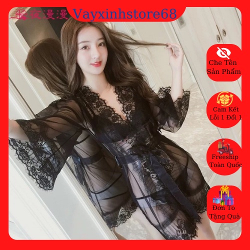 Áo Choàng Xuyên Thấu + Bộ Đồ Lót Quyến Rũ  Ngọt Ngào 1061 Sexy 💫💫💫 | BigBuy360 - bigbuy360.vn