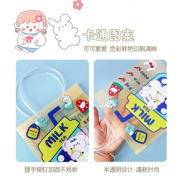 yoopin Túi Đựng Quà Sinh Nhật, Túi Quà Tặng,Túi đựng quà trong suốt in hình gấu bear dễ thương | BigBuy360 - bigbuy360.vn