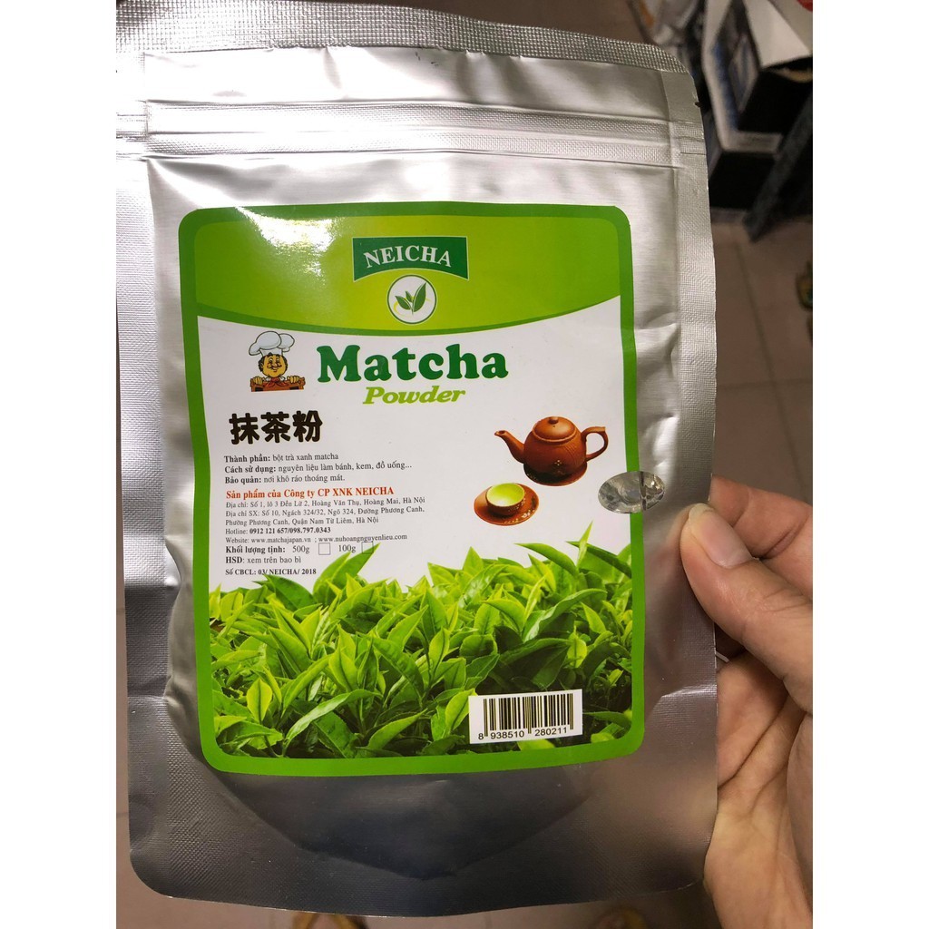 Bột Matcha - bột trà xanh mũ trắng Neicha 500g/100g - Thơm Ngon