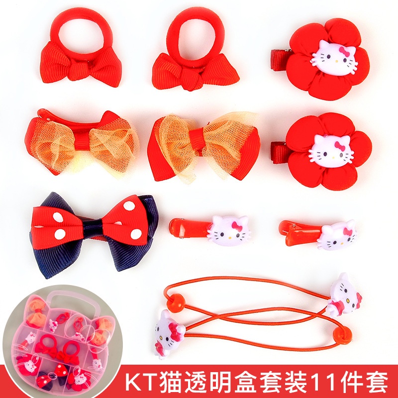 Hộp kẹp tóc nơ kitty xinh xắn cho bé gái