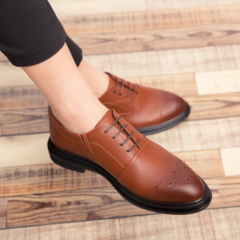 free Đàn ông ăn mặc Giày chính thức Oxfords Cuộc họp văn phòng Wingtip Platform uy tín Uy Tín 2020 ♤ hot "