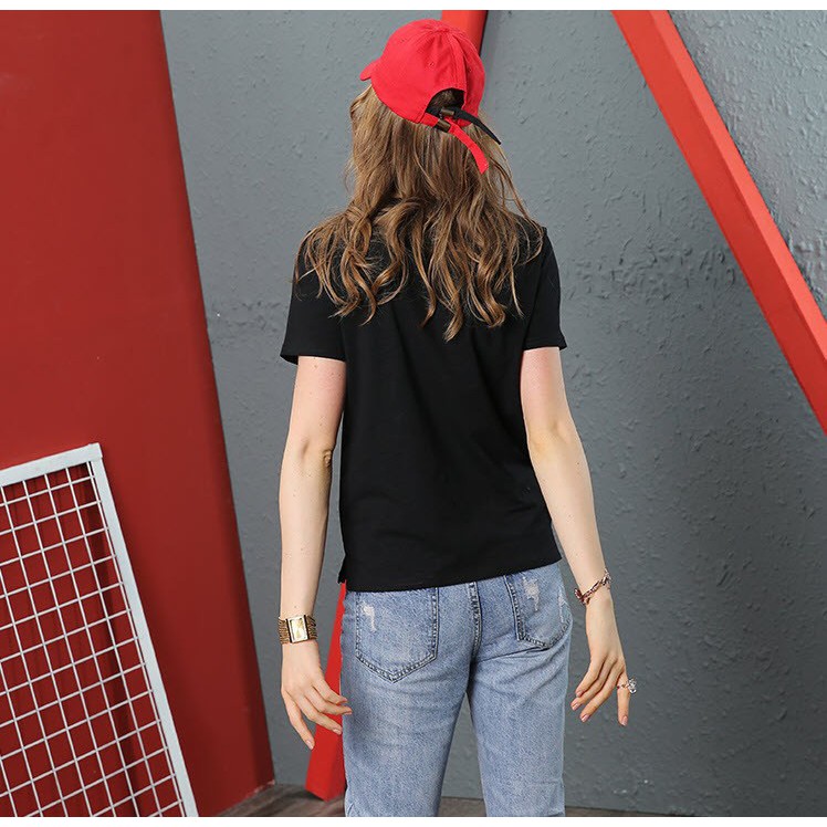 N61896 Set áo thun và quần jean nữ cao cấp hàng nhập