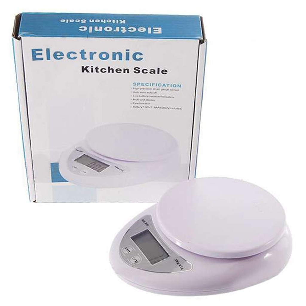 Cân Điện Tử Mini, Cân Thực Phẩm Nhà Bếp Electronic Kitchen Scale 5Kg Cao Cấp