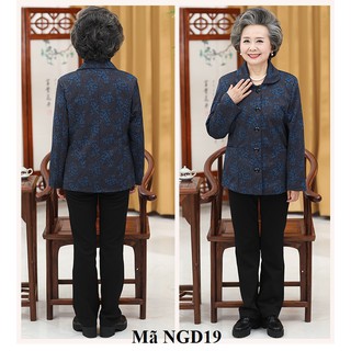 Áo khoác lót lông ấm cho người già, người lớn tuổi vào mùa đông NGD19