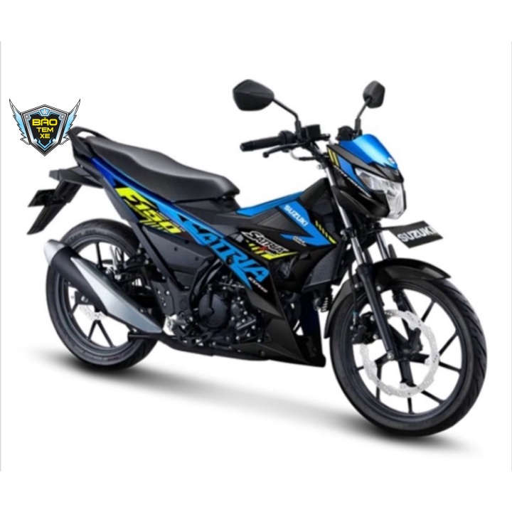Tem rời dán xe satria fi 2021 xanh đen