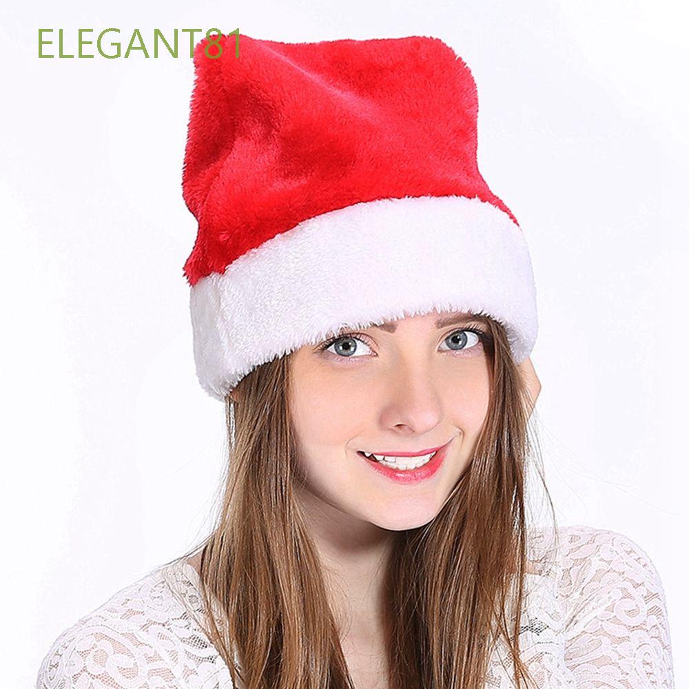 Mũ giáng sinh vải lông dễ thương giữ ấm cho người lớn và trẻ em ELEGANT81