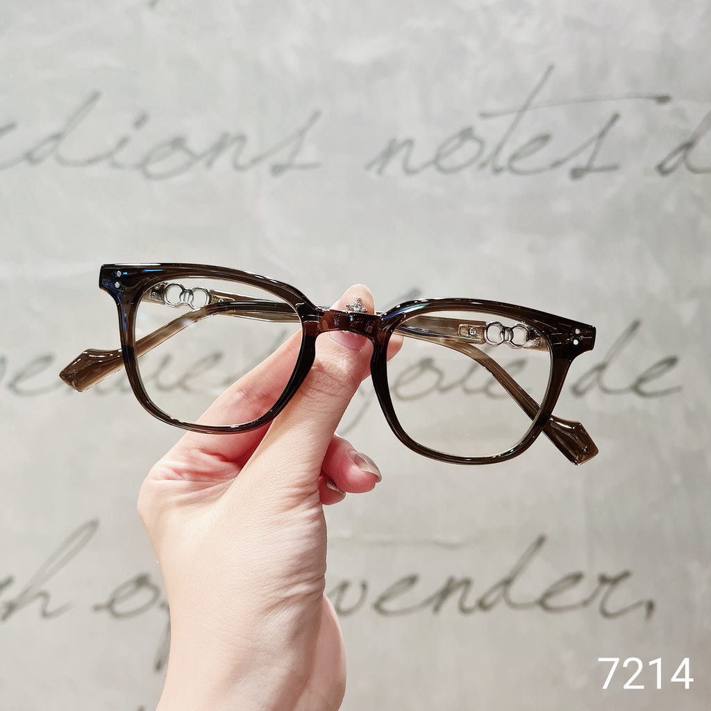 Kính gọng vuông nam nữ LILYEYEWEAR chất liệu nhựa dày dặn kiểu dáng thời trang Hàn Quốc 7214