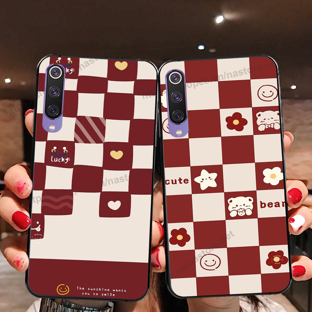 Ốp lưng Xiaomi Mi 9 / MI 9 SE trái tim gấu cute thể thao cá tính, giá rẻ