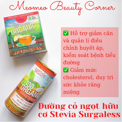 Đường cỏ ngọt hữu cơ Úc - Sugarless stevia organic