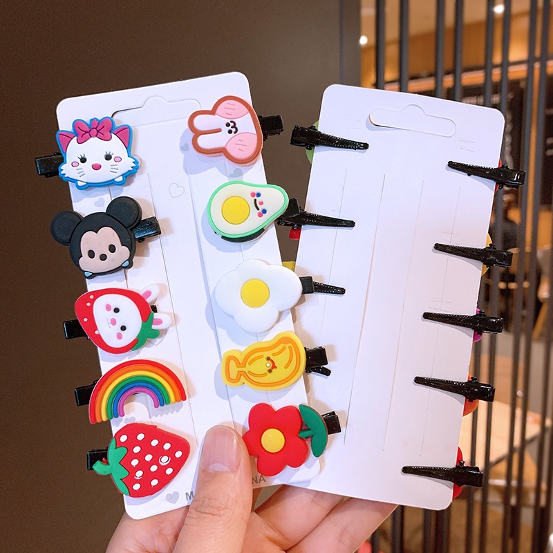 Kẹp tóc màu sắc cầu vồng xinh xắn dành cho bé gái