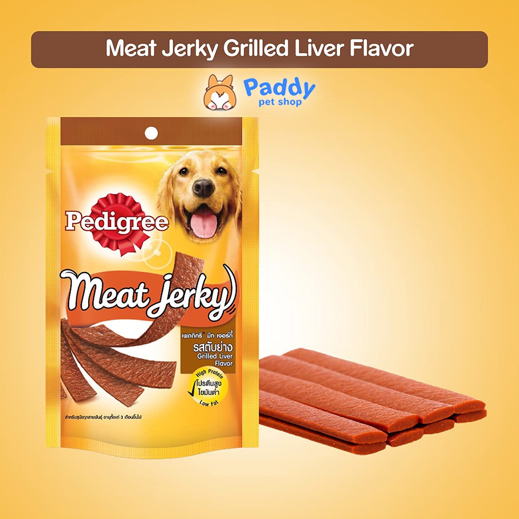 Snack Pedigree Meat Jerky Cho Chó Vị Gan Nướng 80g