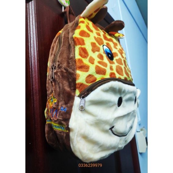 Balo đi học mầm non cho bé hình hươu cao cổ