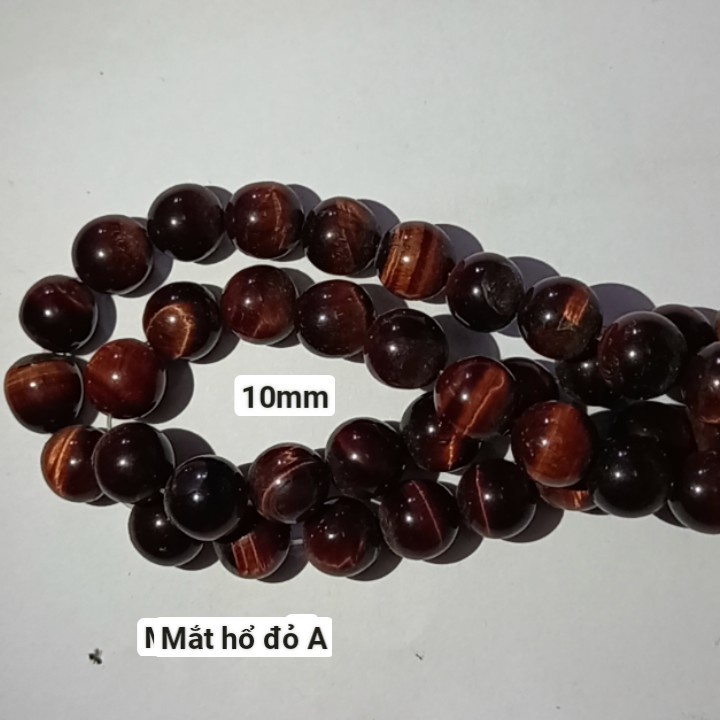 Một hạt đá mắt hổ đỏ 8mm 10mm 12mm 14mm