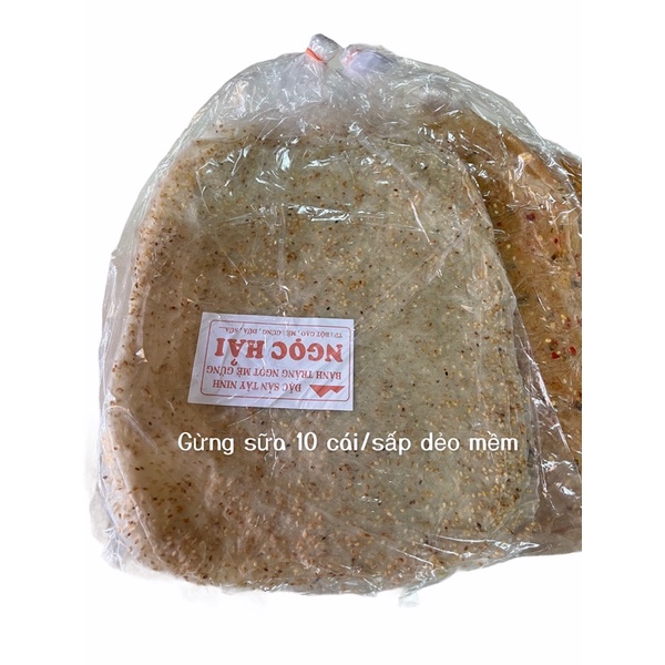 Bánh tráng dẻo gừng sữa 10 cái đặc sản Tây Ninh dùng chay được siêu ngon