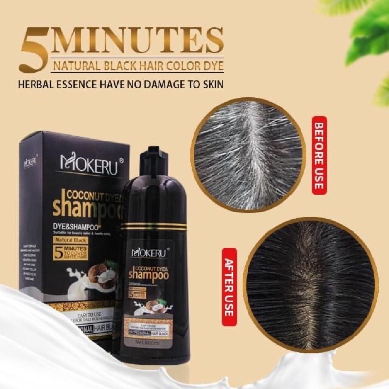 Dầu gội nhuộm tóc màu thời trang Mokeru nội địa Trung chai 500ml