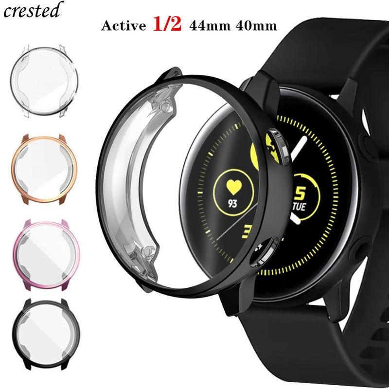 Ốp + Miếng dán bảo vệ màn hình TPU cho Samsung Galaxy Watch 4 3 40mm 44mm 41mm 45mm Active 2 40MM 44MM