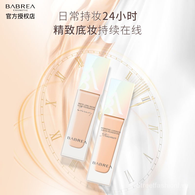 Kem nền BABREA dạng lỏng lâu trôi kiềm dầu dưỡng ẩm che khuyết điểm màu sắc chính hãng 4o1d | BigBuy360 - bigbuy360.vn
