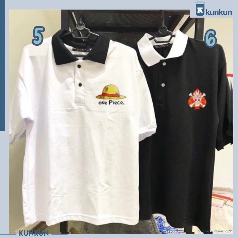 Áo thun polo One Piece Luffy Mũ Rơm nam nữ đủ size mới nhất