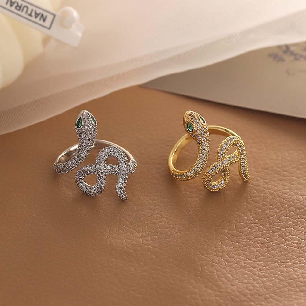 Nhẫn Hở Phong Cách Gothic Cá Tính Cho Nam Và Nữ|Nhẫn Đính Đá Zircon Phong Cách Hàn Quốc