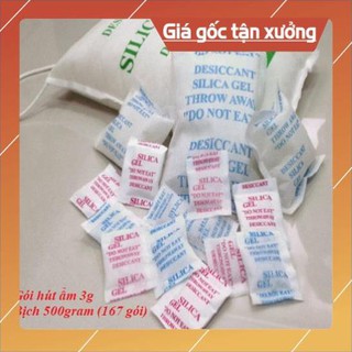 [NEW] Hạt Hút Ẩm Silicagel 3g Bịch 500gram (167 Gói)