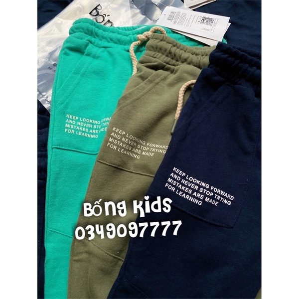 Quần Nỉ Bé Trai Da Cá In Chữ GÊ