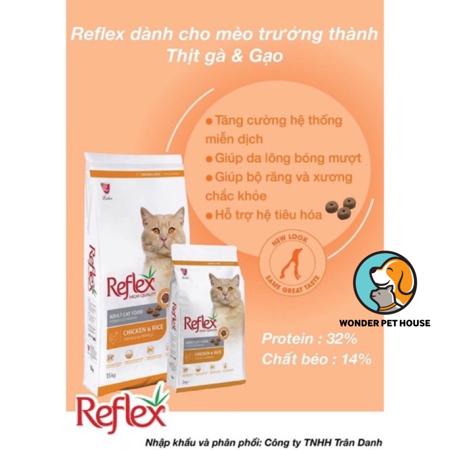 Hạt khô cho mèo lớn Reflex Adult Chicken and Rice 2kg